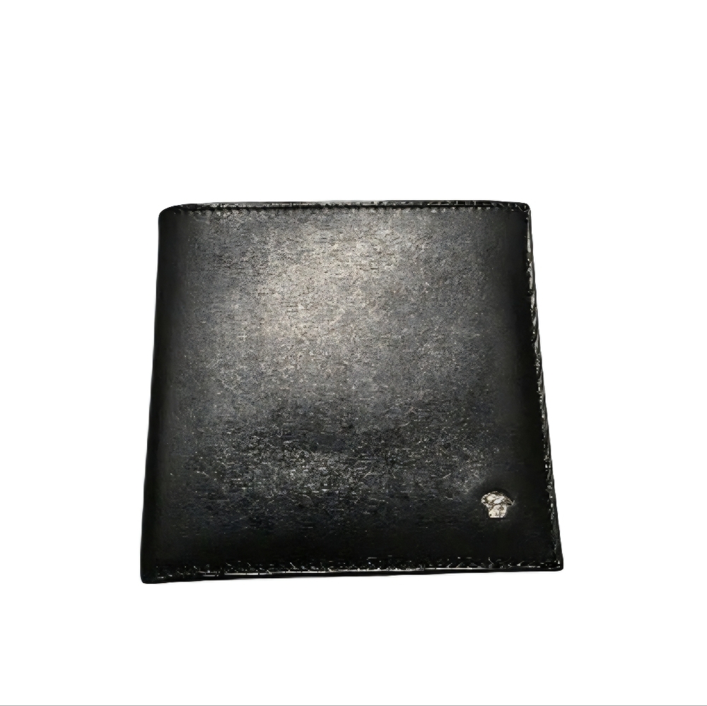 Gianni Versace Mens Wallet Black Leather